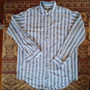 Madewell long sleeve striped button up